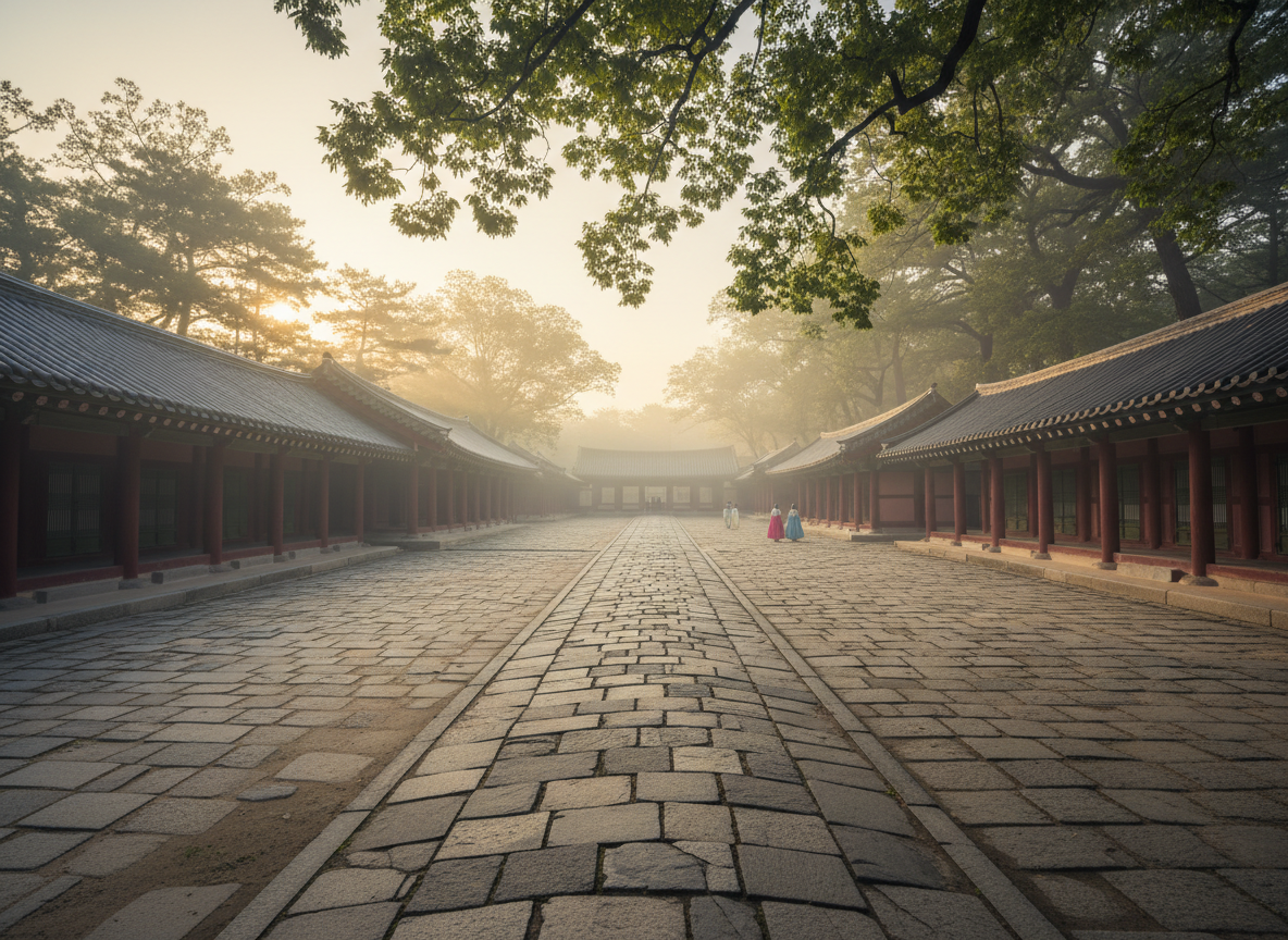 Jongmyo Shrine ceremonial courtyard Seoul Joseon dynasty