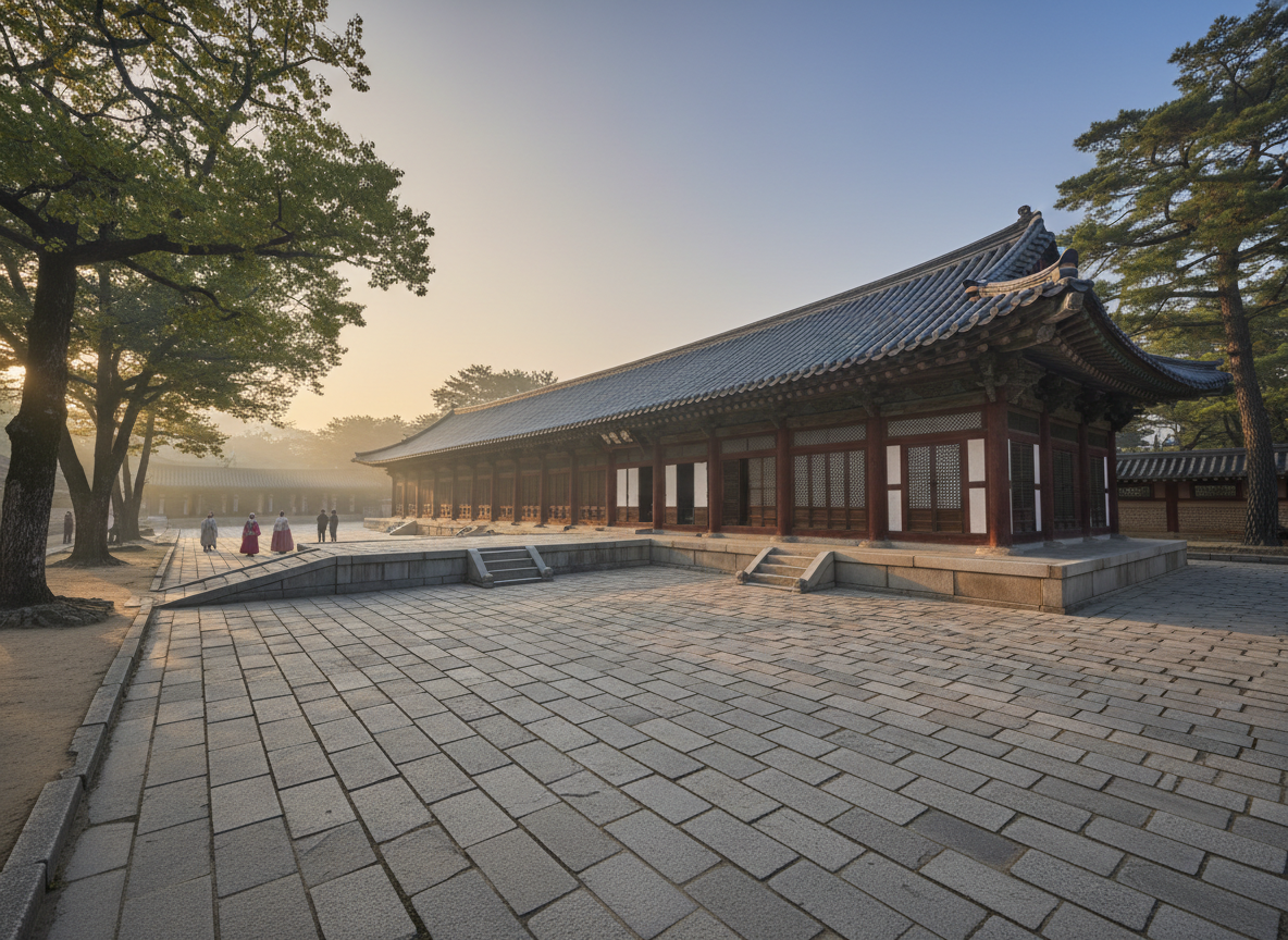 Jongmyo Shrine main hall Jeongjeon Seoul South Korea