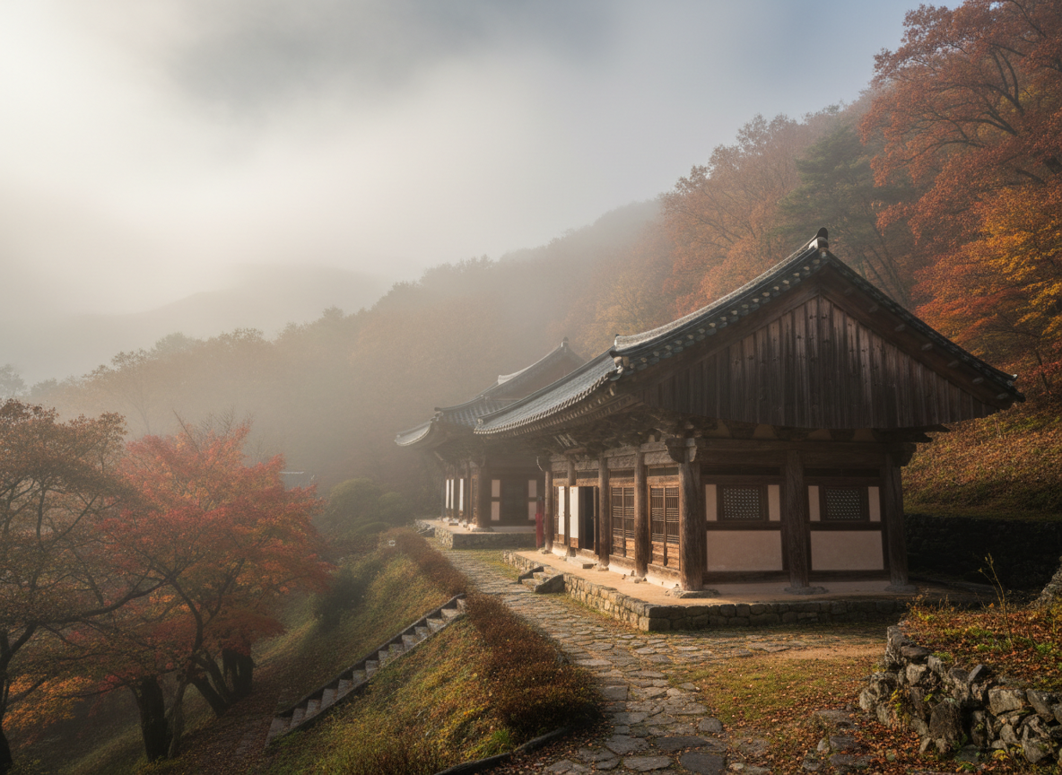 Haeinsa Temple Janggyeong Panjeon depository halls, Gaya Mountains Korea