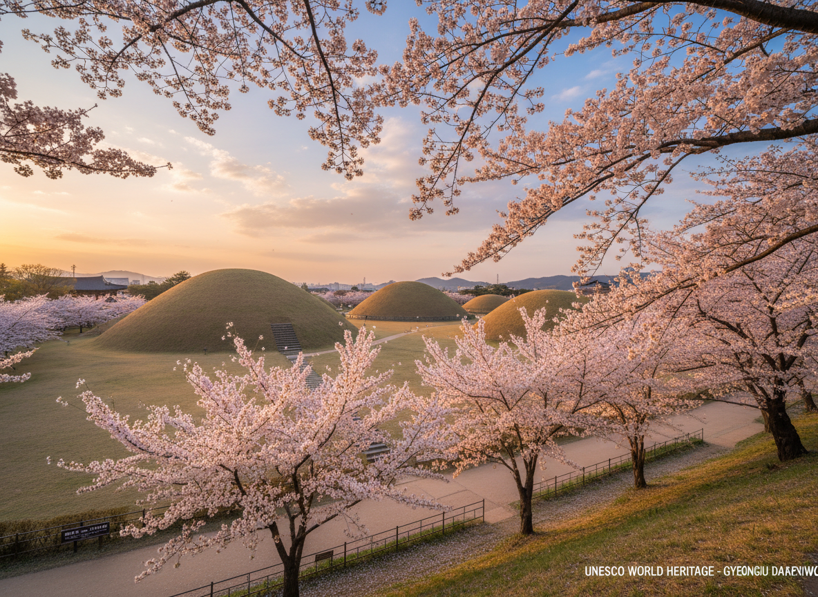 Gyeongju Daereungwon royal burial mounds Silla Kingdom Korea